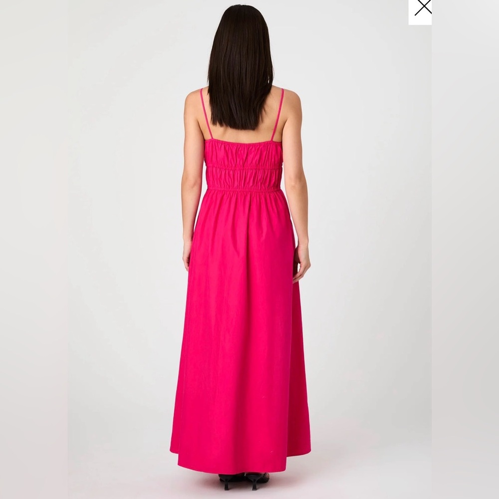 Poplin Ruched Maxi Dress - Picture 5 of 5
